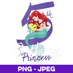 disney the little mermaid ariel 5th birthday princess v2