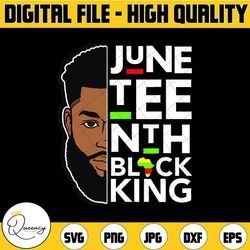juneteenth black king svg png, afro african american men png, june 19th 1865, celebrate juneteenth independence day, bla