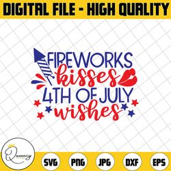 fireworks kisses 4th of july whishes svg, independence day svg, fourth of july svg, usa svg, america svg,4th of july png