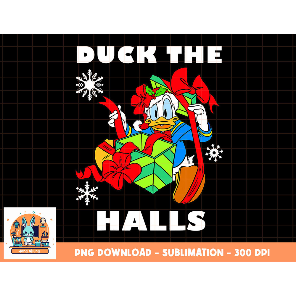 Disney Donald Duck The Halls Christmas Portrait png, sublimation, digital download.jpg