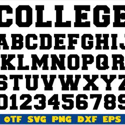 college installable font otf | college font ttf, sport font otf, varsity font svg, sport font svg, sport letters