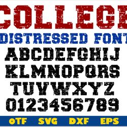 college distressed font otf, sport font ttf, distressed font otf, distressed font svg cricut, distressed varsity letters