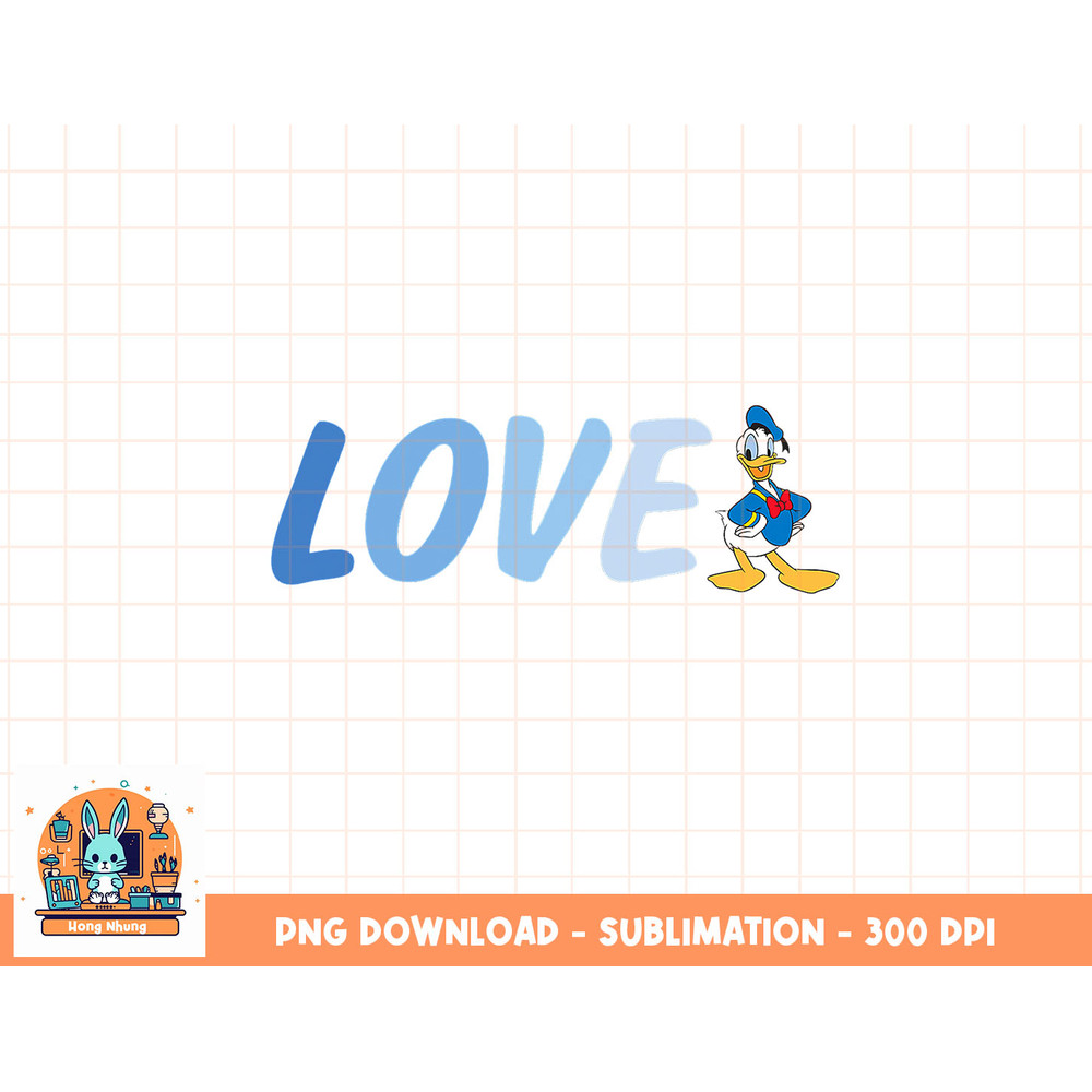 Disney Love Donald Duck png, sublimation, digital download.jpg