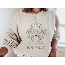 minimalist sweatshirt, balance shirt, spiritual hoodie, yoga shirt, balance sweatshirt, yoga hoodie, faith gifts for her