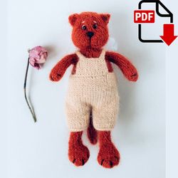 Dress up Kitten knitting pattern. Amigurumi cat and Basic set of removable clothes. DIY knitting tutorial.