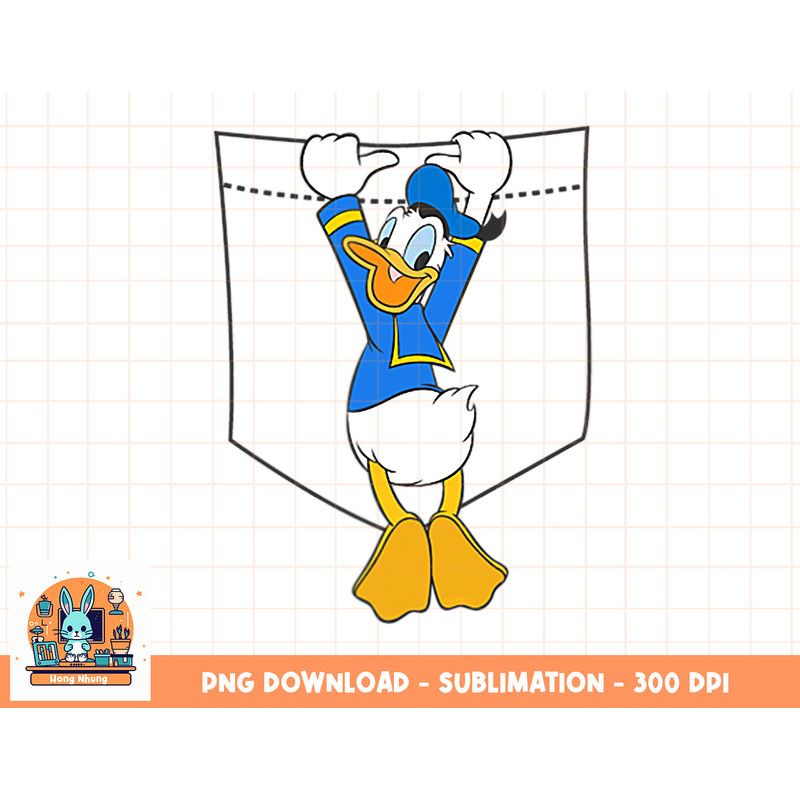 Disney Mickey & Friends Donald Duck Small Pocket png, sublimation, digital download.jpg