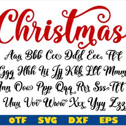 christmas font with tails, christmas font otf, christmas font svg cricut, christmas letters svg, monogram christmas svg
