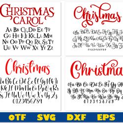 christmas font bundle mini | christmas fonts, christmas font otf, christmas font svg cricut, christmas letters svg