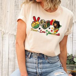 peace love juneteenth shirt, juneteenth afro woman shirt, freeish since 1865 shirt, civil rights shirt