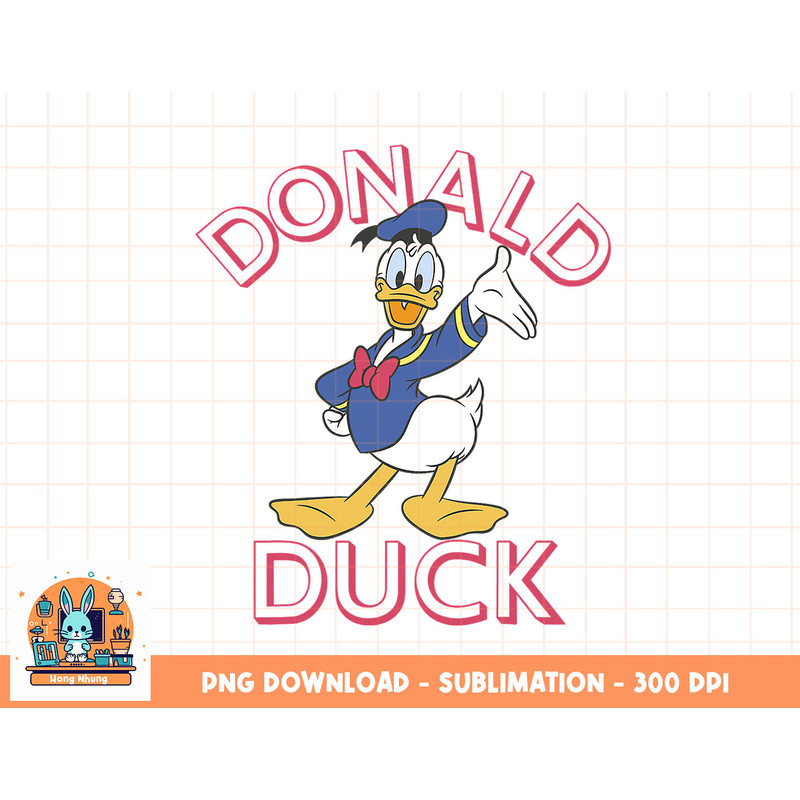Disney Mickey And Friends Donald Duck Hello Portrait png, sublimation, digital download.jpg