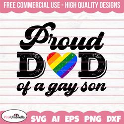 Proud Dad Of A Gay Son T-Shirt svg, Human Rights Svg, LGBTQ Svg, Gay Pride Svg, Pride Ally Png, Equality Svg, LGBTQ Prid