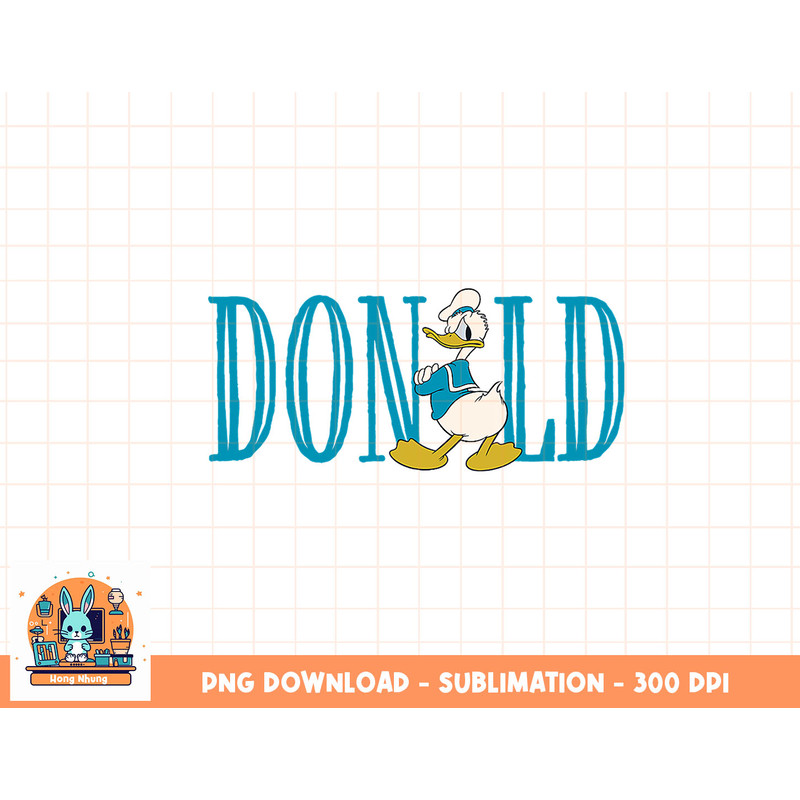 Disney Mickey and Friends Donald Duck Lettering Classic png, sublimation, digital download.jpg