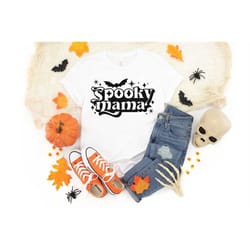 spooky mama shirt, mama halloween, halloween shirt, spooky vibes, mama shirt, retro mama shirt, retro halloween, spooky