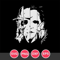 Freddy Jason Michael Myers and Leather Face Svg, Halloween Svg, Png Dxf Eps Digital File