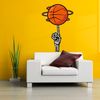 Basketball And Skeleton Hand, Arm, Sticker, NBA, Sport, Basketball, Wall Sticker Vinyl Decal Mural Art Decor Full Color Sticker