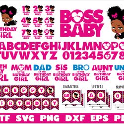 Boss Baby Girl Birthday Bundle, Boss Baby Girl font, Boss Baby Girl svg Cricut, Boss Baby Girl svg Bundle, Boss Baby svg