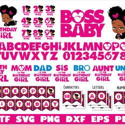 boss baby girl birthday bundle, boss baby girl font, boss baby girl svg cricut, boss baby girl svg bundle, boss baby svg