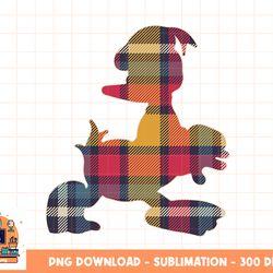 disney mickey and friends donald duck plaid fill png, sublimation, digital download
