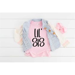 lil sis shirt, little sister shirt, little sister onesie, siblings shirts, new to the crew, pregnancy announcement, lil