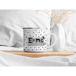 minimalist ceramic coffee cup, energy milk and coffee mug, coffee lover enamel mug, gifts for coffee lovers, math teach