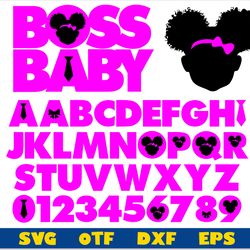 african american boss baby girl font svg layered | boss baby girl font svg, boss baby girl font otf, boss baby girl logo