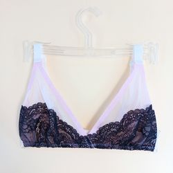 pink lace wireless bralette with comfort