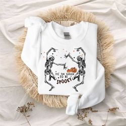 fall shirt, dancing skeleton shirt, happy halloween crewneck, halloween tee sweatshirt, halloween costume shirt, womens