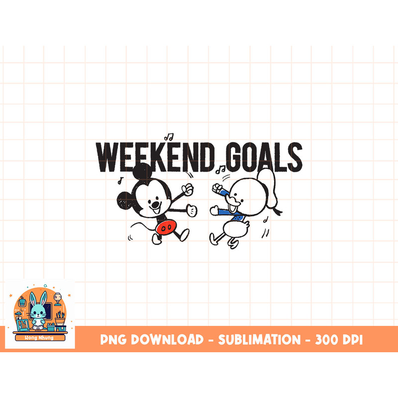 Disney Mickey Mouse and Donald Duck Weekend Goals png, sublimation, digital download.jpg