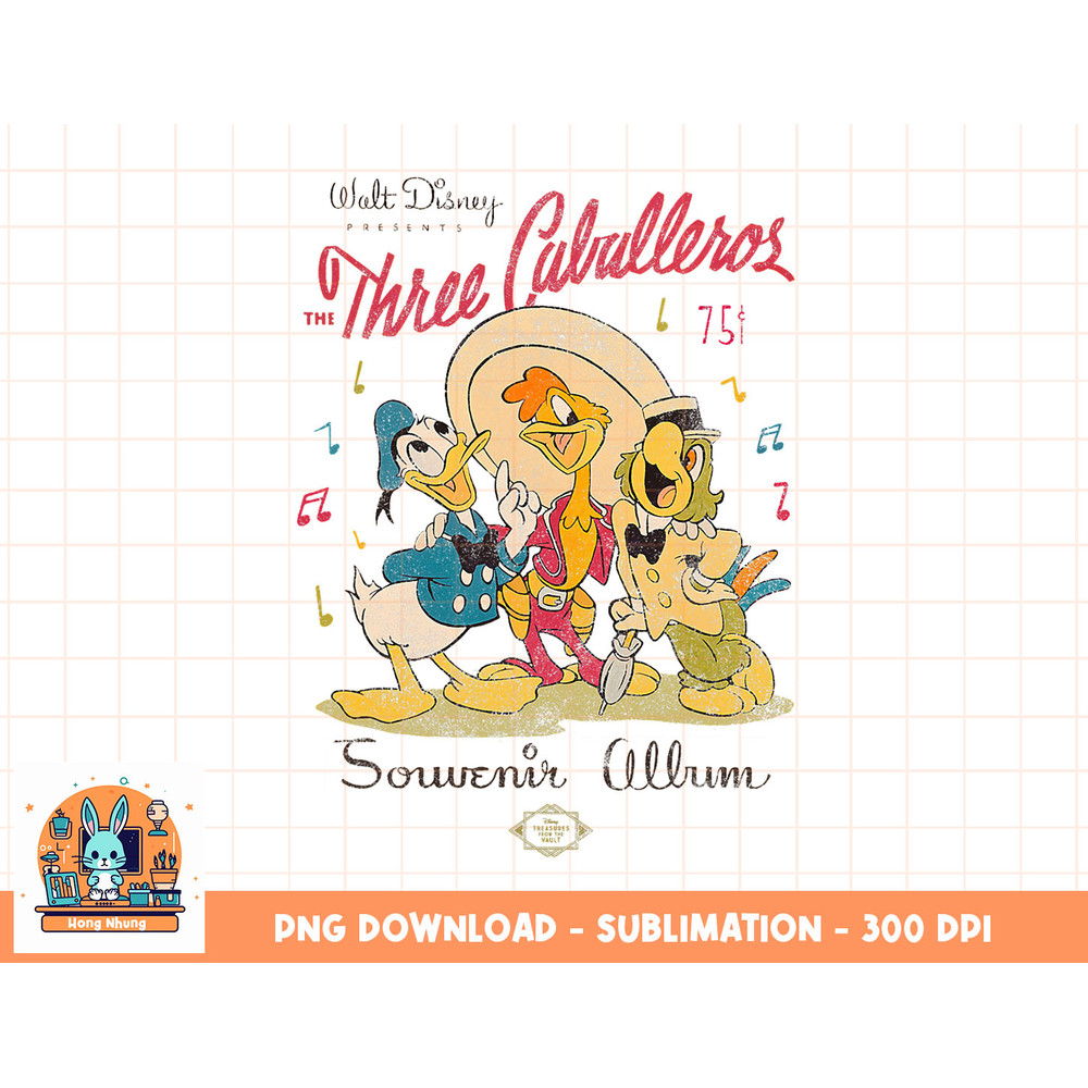 Disney The Three Caballeros Donald Duck Vintage Distressed png, sublimation, digital download.jpg