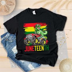 dinosaur monster truck juneteenth 1865 shirt, black history month shirt, celebrate juneteenth shirt, african american pr