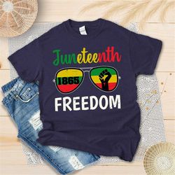 celebrate juneteenth 1865 freedom day sunglasses shirt, black history shirt, independence day, june 19, american african
