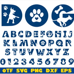 dog font svg cricut, dog font otf, dog font png, paw font svg, doggies font svg, dog letters svg, dog shirt svg