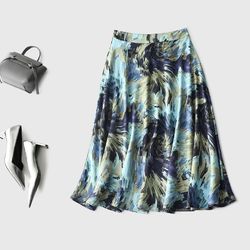 big flower high waist fashion skirt