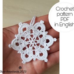 Snowflake  100 Christmas crochet pattern , crochet Snowflake pattern , crochet pattern , Irish Crochet , Motif crochet ,