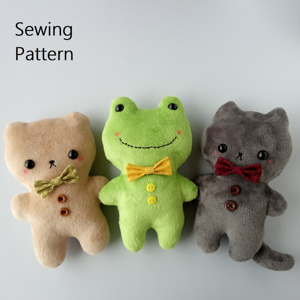 bear-frog-cat-small-sewing-project