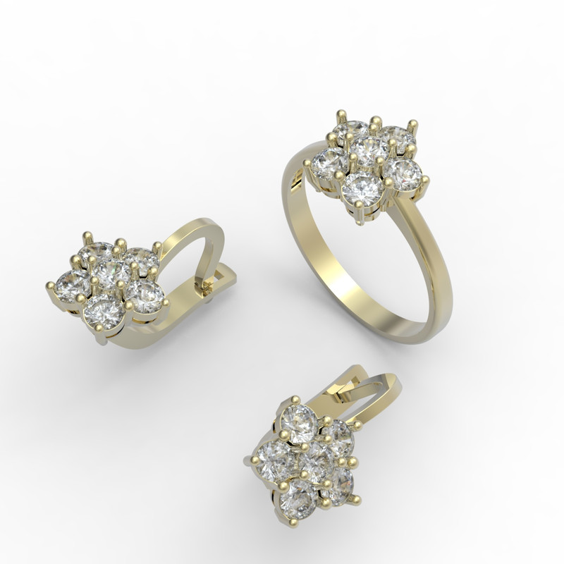 3d model of a jewelry ring and earrings with a large gemstones for printing (4).jpg