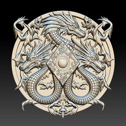 3D Model STL file Panel Dragons for CNC Router and 3D Printing