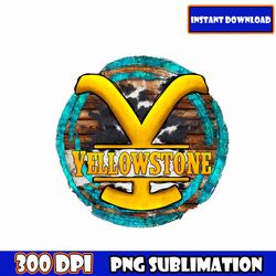yellowstone cowhide turquoise png, yellowstone png, western cowboy png, western png, retro png, cow skull png