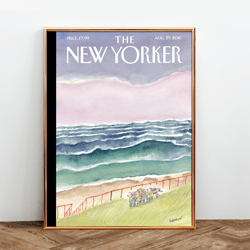 the new yorker magazine cover print august 29 2016, the new yorker poster, magazine cover, aesthetic room decor