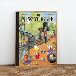 the new yorker magazine cover print july 10 2017, the new yorker poster, magazine cover, aesthetic room decor