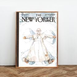 the new yorker magazine cover print december 23 2013, the new yorker poster, magazine cover, aesthetic room decor