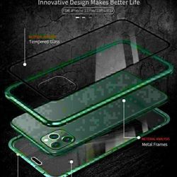 anti peep magnetic phone case double glass cover iphone 14 13 12 11 pro max xr 8