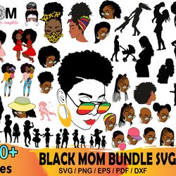 100 black mom svg bundle, afro mom svg, momlife svg