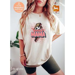 soccer shirt, leopard mom shirt, soccer shirt women, mama shirts, mothers day gift, soccer mom lightning tee, mama gift