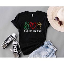 peace love juneteenth shirt, freeish shirt, black history shirt, black queen shirt, black lives matter, juneteenth 1865,