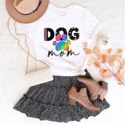 dog mom colorful t-shirt, dog mama t-shirt, dog mom gift, dog mom t-shirt, shirt for mom, dog mom tee, fur mama tee, dog