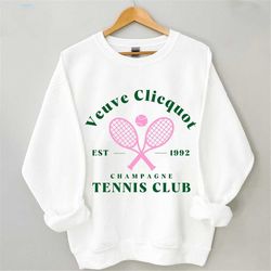 Champagne Veuve Rose Tennis Club Sweat, Champagne Veuve Rose Shirt, Champagne Tennis Club T-shirt, Orange Champagne Ros