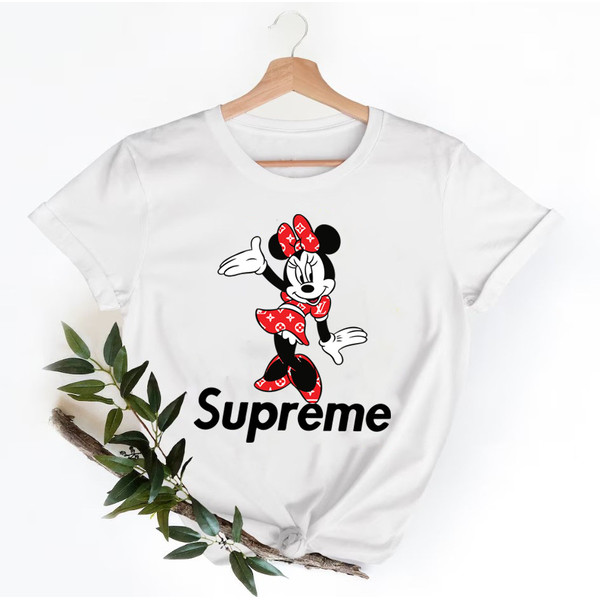 Minnie Supreme Shirt, Supreme Logo Women and Men Fa - Inspire Uplift