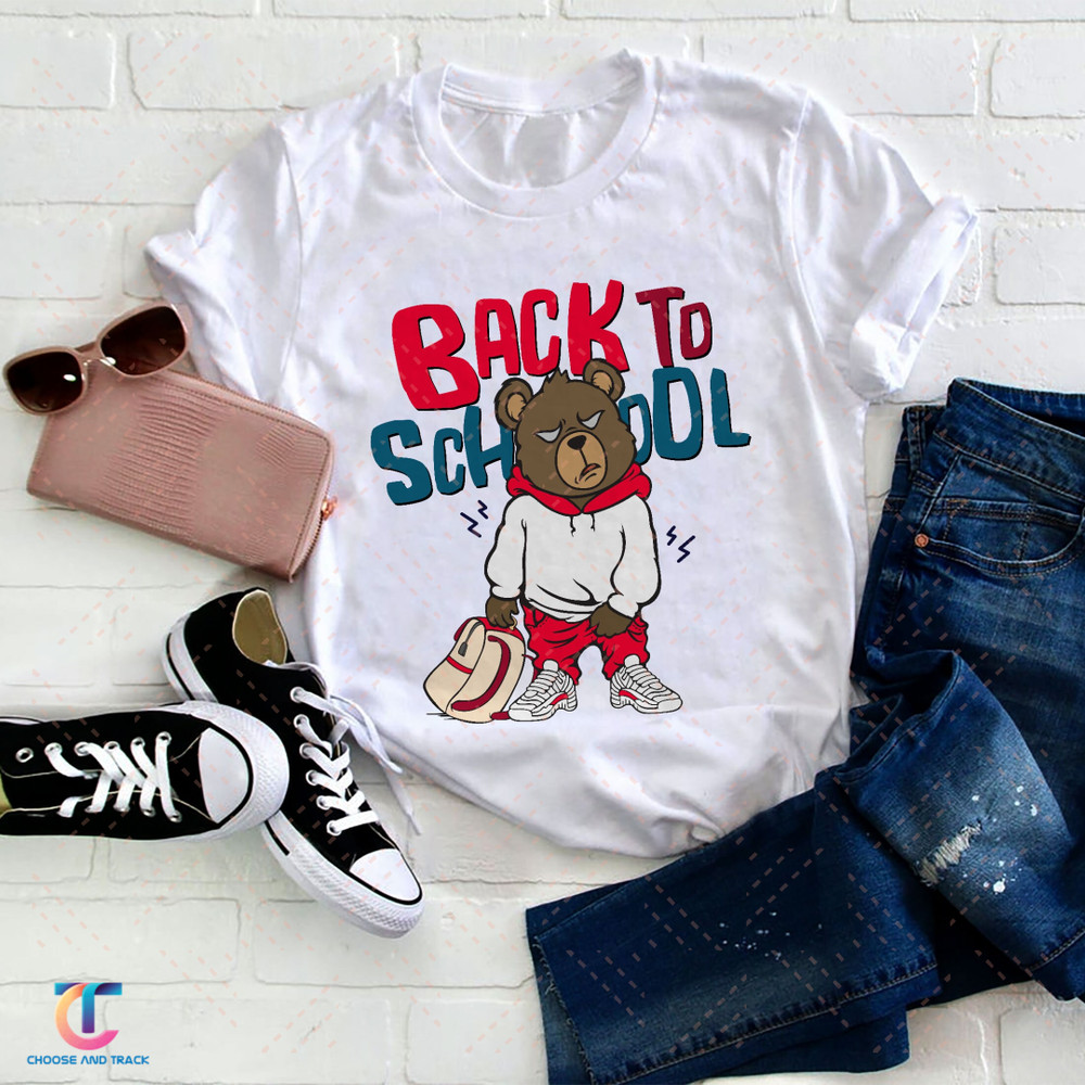 Back To School Tshirt, Bear Go To School Sweatshirt, Retro Hippie Shirt, First Day Of School Crewneck - 6.jpg