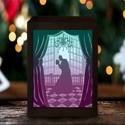 dancing couple paper cut light box
